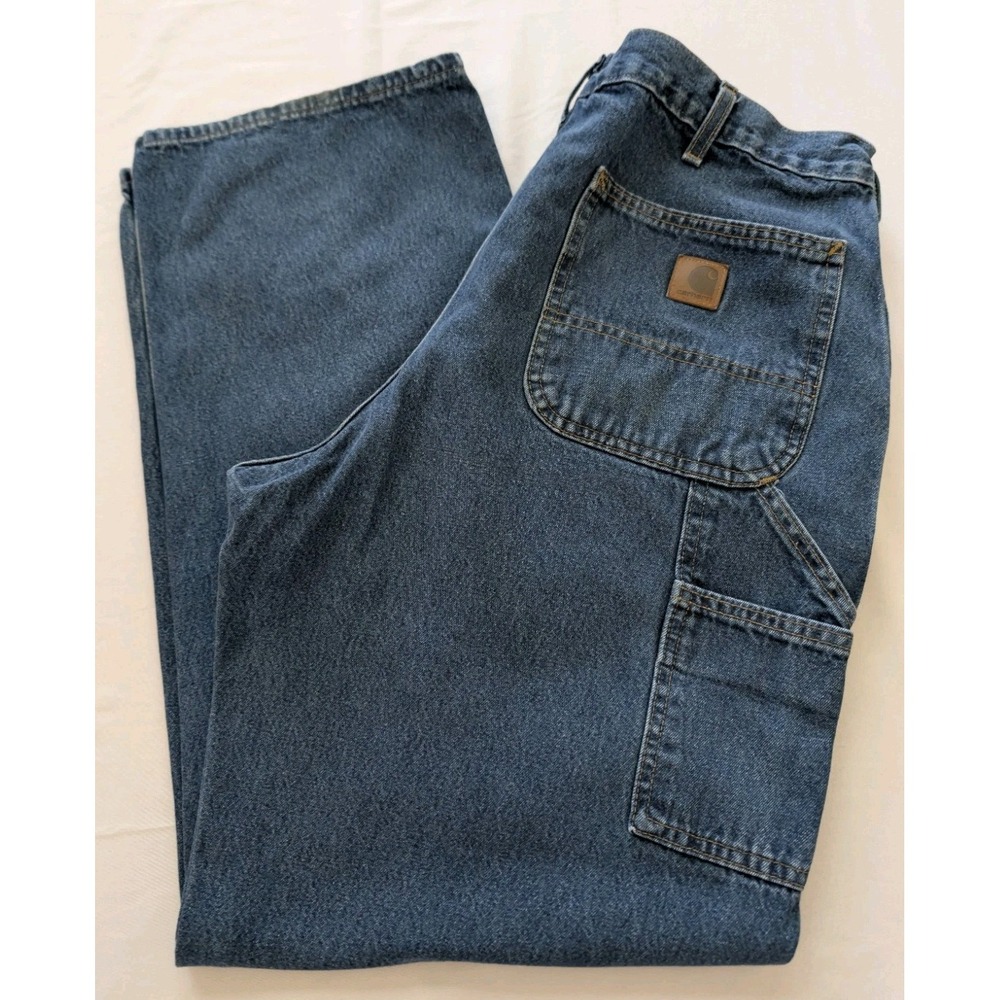 Carhartt B13 DPS Loose Original Fit Carpenter Work Jeans Blue Denim 36(34)x32